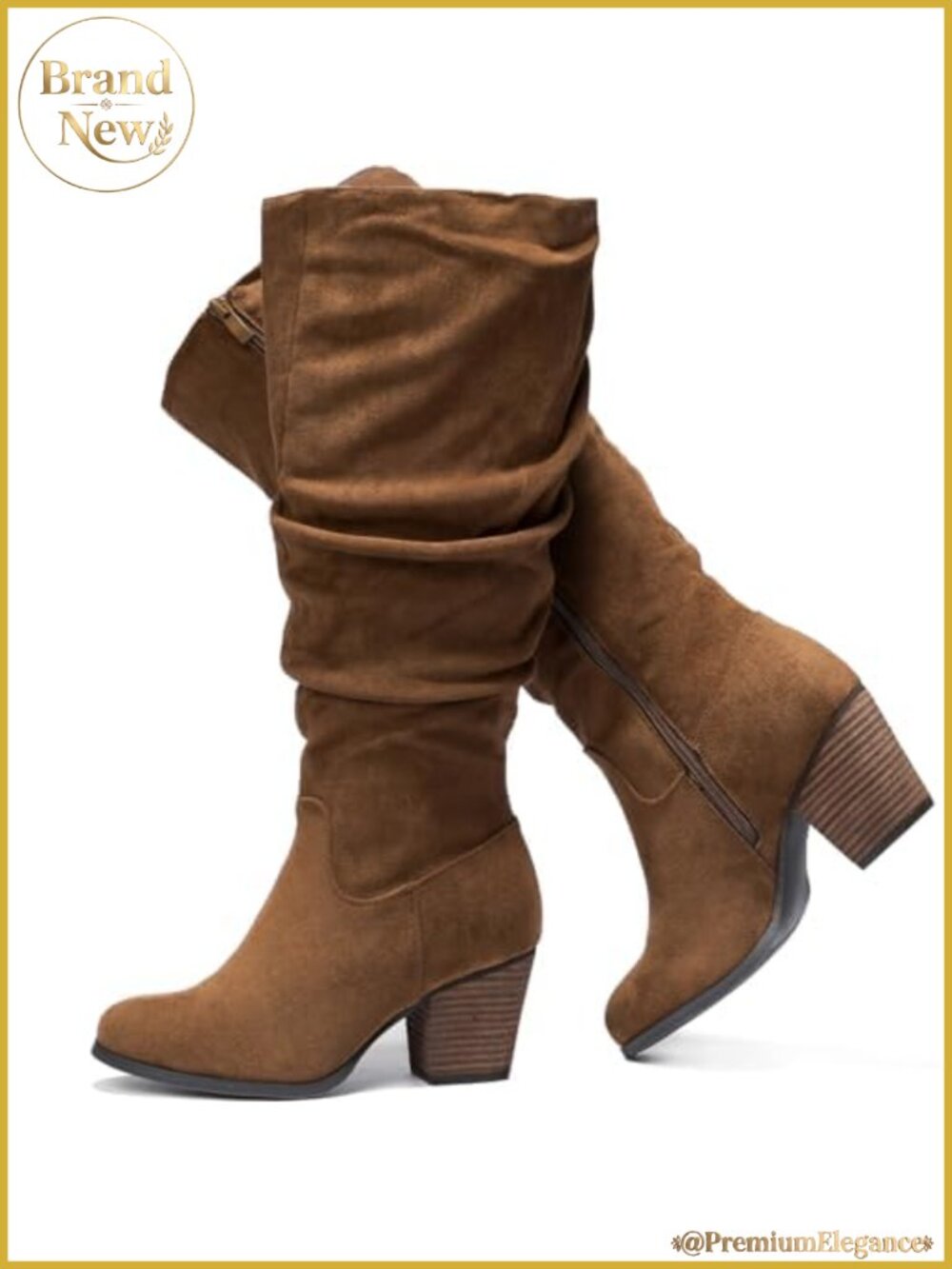Extra Wide Calf Knee High Boots Memory Foam Zipper